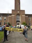 Save Boddan Lodge Over 60s Club protest at Salford Civic Centre